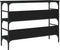 vidaXL - Wandtafel - 100x32x75 - cm - bewerkt - hout - zwart