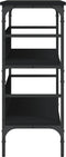 vidaXL - Wandtafel - 100x32x75 - cm - bewerkt - hout - zwart