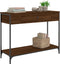 vidaXL - Wandtafel - 100x34,5x75 - cm - bewerkt - hout - bruin - eikenkleur