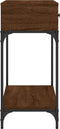 vidaXL - Wandtafel - 100x34,5x75 - cm - bewerkt - hout - bruin - eikenkleur