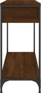 vidaXL - Wandtafel - 100x34,5x75 - cm - bewerkt - hout - bruin - eikenkleur