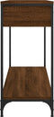 vidaXL - Wandtafel - 100x34,5x75 - cm - bewerkt - hout - bruin - eikenkleur