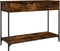 vidaXL - Wandtafel - 100x34,5x75 - cm - bewerkt - hout - gerookt - eikenkleurig