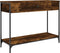 vidaXL - Wandtafel - 100x34,5x75 - cm - bewerkt - hout - gerookt - eikenkleurig