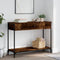 vidaXL - Wandtafel - 100x34,5x75 - cm - bewerkt - hout - gerookt - eikenkleurig