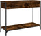 vidaXL - Wandtafel - 100x34,5x75 - cm - bewerkt - hout - gerookt - eikenkleurig