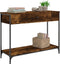 vidaXL - Wandtafel - 100x34,5x75 - cm - bewerkt - hout - gerookt - eikenkleurig