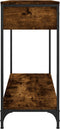 vidaXL - Wandtafel - 100x34,5x75 - cm - bewerkt - hout - gerookt - eikenkleurig
