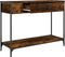 vidaXL - Wandtafel - 100x34,5x75 - cm - bewerkt - hout - gerookt - eikenkleurig