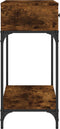 vidaXL - Wandtafel - 100x34,5x75 - cm - bewerkt - hout - gerookt - eikenkleurig