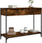 vidaXL - Wandtafel - 100x34,5x75 - cm - bewerkt - hout - gerookt - eikenkleurig