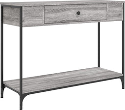 vidaXL - Wandtafel - 100x34,5x75 - cm - bewerkt - hout - grijs - sonoma - eikenkleurig
