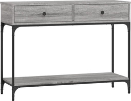 vidaXL - Wandtafel - 100x34,5x75 - cm - bewerkt - hout - grijs - sonoma - eikenkleurig