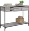 vidaXL - Wandtafel - 100x34,5x75 - cm - bewerkt - hout - grijs - sonoma - eikenkleurig