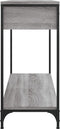 vidaXL - Wandtafel - 100x34,5x75 - cm - bewerkt - hout - grijs - sonoma - eikenkleurig