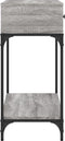 vidaXL - Wandtafel - 100x34,5x75 - cm - bewerkt - hout - grijs - sonoma - eikenkleurig