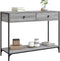 vidaXL - Wandtafel - 100x34,5x75 - cm - bewerkt - hout - grijs - sonoma - eikenkleurig