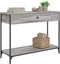 vidaXL - Wandtafel - 100x34,5x75 - cm - bewerkt - hout - grijs - sonoma - eikenkleurig