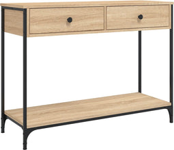 vidaXL - Wandtafel - 100x34,5x75 - cm - bewerkt - hout - sonoma - eikenkleurig