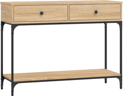 vidaXL - Wandtafel - 100x34,5x75 - cm - bewerkt - hout - sonoma - eikenkleurig
