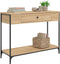vidaXL - Wandtafel - 100x34,5x75 - cm - bewerkt - hout - sonoma - eikenkleurig