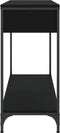 vidaXL - Wandtafel - 100x34,5x75 - cm - bewerkt - hout - zwart