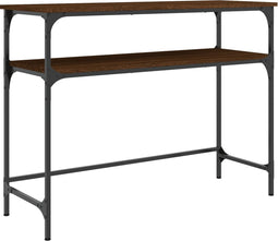 vidaXL - Wandtafel - 100x35,5x75 - cm - bewerkt - hout - bruin - eikenkleur