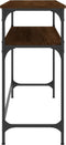 vidaXL - Wandtafel - 100x35,5x75 - cm - bewerkt - hout - bruin - eikenkleur