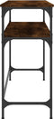 vidaXL - Wandtafel - 100x35,5x75 - cm - bewerkt - hout - gerookt - eikenkleurig