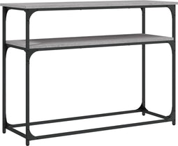vidaXL - Wandtafel - 100x35,5x75 - cm - bewerkt - hout - grijs - sonoma - eikenkleurig