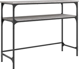 vidaXL - Wandtafel - 100x35,5x75 - cm - bewerkt - hout - grijs - sonoma - eikenkleurig