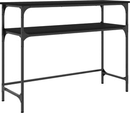 vidaXL - Wandtafel - 100x35,5x75 - cm - bewerkt - hout - zwart