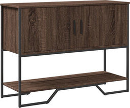 vidaXL - Wandtafel - 100x35x74,5 - cm - bewerkt - hout - bruin - eikenkleurig