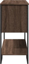 vidaXL - Wandtafel - 100x35x74,5 - cm - bewerkt - hout - bruin - eikenkleurig