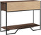 vidaXL - Wandtafel - 100x35x74,5 - cm - bewerkt - hout - bruin - eikenkleurig