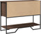 vidaXL - Wandtafel - 100x35x74,5 - cm - bewerkt - hout - bruin - eikenkleurig
