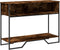 vidaXL - Wandtafel - 100x35x74,5 - cm - bewerkt - hout - gerookt - eikenkleurig