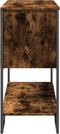 vidaXL - Wandtafel - 100x35x74,5 - cm - bewerkt - hout - gerookt - eikenkleurig