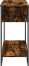 vidaXL - Wandtafel - 100x35x74,5 - cm - bewerkt - hout - gerookt - eikenkleurig