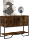 vidaXL - Wandtafel - 100x35x74,5 - cm - bewerkt - hout - gerookt - eikenkleurig