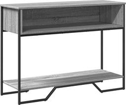 vidaXL - Wandtafel - 100x35x74,5 - cm - bewerkt - hout - grijs - sonoma - eikenkleurig