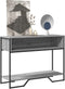vidaXL - Wandtafel - 100x35x74,5 - cm - bewerkt - hout - grijs - sonoma - eikenkleurig