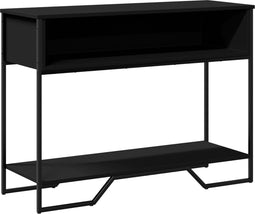 vidaXL - Wandtafel - 100x35x74,5 - cm - bewerkt - hout - zwart