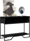 vidaXL - Wandtafel - 100x35x74,5 - cm - bewerkt - hout - zwart