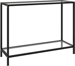 vidaXL - Wandtafel - 100x35x75 - cm - gehard - glas - transparant