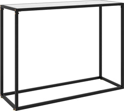 vidaXL - Wandtafel - 100x35x75 - cm - gehard - glas - wit