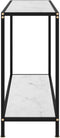 vidaXL - Wandtafel - 100x35x75 - cm - gehard - glas - wit
