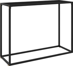 vidaXL - Wandtafel - 100x35x75 - cm - gehard - glas - zwart