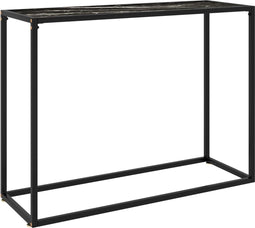vidaXL - Wandtafel - 100x35x75 - cm - gehard - glas - zwart