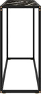 vidaXL - Wandtafel - 100x35x75 - cm - gehard - glas - zwart